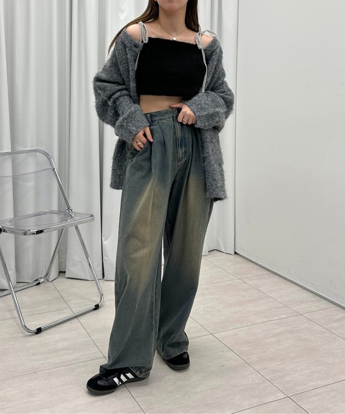 apres jour mignon(アプレジュールミニョン)の「ファーリボンビスチェ【ZOZOTOWN限定アイテム】(キャミソール・レディース・ブラック/グレー/ネイビー・フリー/X-LARGE)」の20枚目の写真