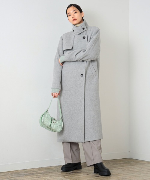 Ray BEAMS（レイビームス）の「Ray BEAMS / ガンパッチ スタンドコート（その他アウター・レディース・ブラック/グレー・0/1）」の12枚目の写真