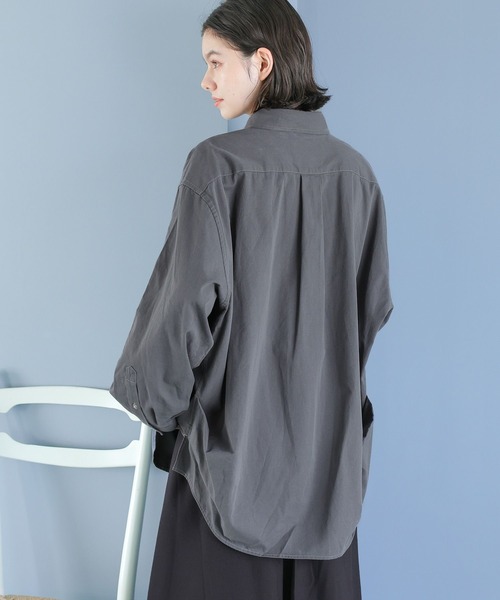 niko and...（ニコアンド）の「ソフトツイルコクーンワイヤーシャツ（シャツ/ブラウス・レディース・アイボリー/チャコール/ピンク・LARGE/MEDIUM）」の2枚目の写真