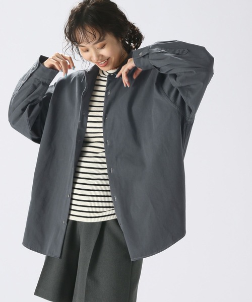 niko and...（ニコアンド）の「ソフトツイルコクーンワイヤーシャツ（シャツ/ブラウス・レディース・アイボリー/チャコール/ピンク・LARGE/MEDIUM）」の12枚目の写真