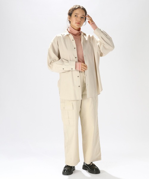 niko and...（ニコアンド）の「ソフトツイルコクーンワイヤーシャツ（シャツ/ブラウス・レディース・アイボリー/チャコール/ピンク・LARGE/MEDIUM）」の15枚目の写真