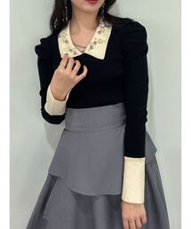 dazzlin | オーナメントカラーリブトップス(ニット/セーター)