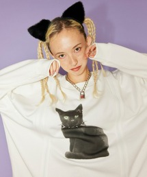 トップス CANDY stripper ANARCHY KITTEN SWEAT TOPS Candy Stripper（キャンディストリッパー）の「ANARCHY KITTEN SWEAT