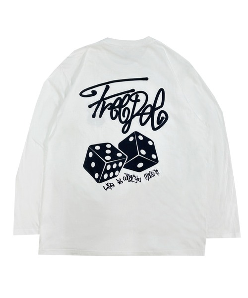 A‘gem 9（エージェムナイン）の「A'GEM/9 × .kom『FREEDEE/フリーディー』ダイスデザイン長袖Tシャツ/ロングスリーブカットソー（Tシャツ/カットソー・メンズ・ブラック/ホワイト・FREE）」の10枚目の写真