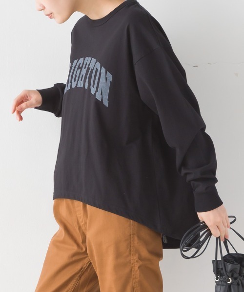 OMNES(オムネス)の「ユニセックスドロスト付きプリント長袖Tシャツ(Tシャツ/カットソー・レディース・グレー/ブラック/グリーン/ホワイト・MEDIUM/XX-LARGE/LARGE/X-LARGE)」の8枚目の写真