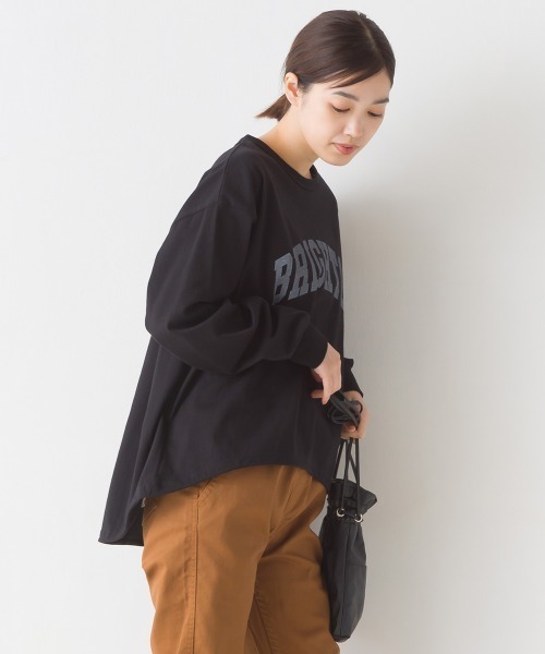OMNES(オムネス)の「ユニセックスドロスト付きプリント長袖Tシャツ(Tシャツ/カットソー・レディース・グレー/ブラック/グリーン/ホワイト・MEDIUM/XX-LARGE/LARGE/X-LARGE)」の11枚目の写真