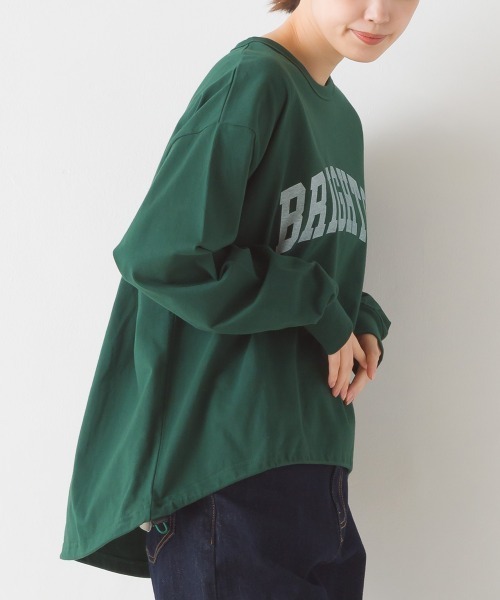 OMNES(オムネス)の「ユニセックスドロスト付きプリント長袖Tシャツ(Tシャツ/カットソー・レディース・グレー/ブラック/グリーン/ホワイト・MEDIUM/XX-LARGE/LARGE/X-LARGE)」の14枚目の写真