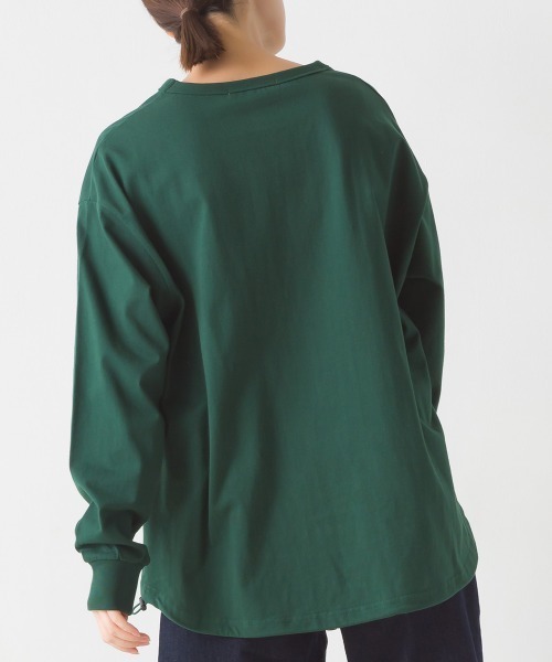 OMNES(オムネス)の「ユニセックスドロスト付きプリント長袖Tシャツ(Tシャツ/カットソー・レディース・グレー/ブラック/グリーン/ホワイト・MEDIUM/XX-LARGE/LARGE/X-LARGE)」の15枚目の写真