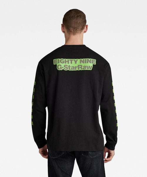 G-STAR（ジースター）の「MOTO BOXY GRAPHIC/オーバーサイズグラフィックロンT（Tシャツ/カットソー・メンズ・ホワイト/ダークブラック・LARGE/MEDIUM/SMALL/X-LARGE/X-SMALL）」の10枚目の写真