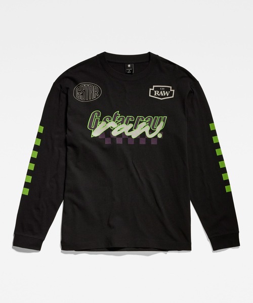 G-STAR（ジースター）の「MOTO BOXY GRAPHIC/オーバーサイズグラフィックロンT（Tシャツ/カットソー・メンズ・ホワイト/ダークブラック・LARGE/MEDIUM/SMALL/X-LARGE/X-SMALL）」の12枚目の写真