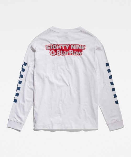 G-STAR（ジースター）の「MOTO BOXY GRAPHIC/オーバーサイズグラフィックロンT（Tシャツ/カットソー・メンズ・ホワイト/ダークブラック・LARGE/MEDIUM/SMALL/X-LARGE/X-SMALL）」の7枚目の写真