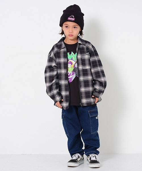 XLARGE KIDS(エクストララージキッズ)の「ニットキャップ(ニットキャップ/ビーニー・キッズ・マルチ/ブラック/グリーン/パープル・FREE)」の11枚目の写真
