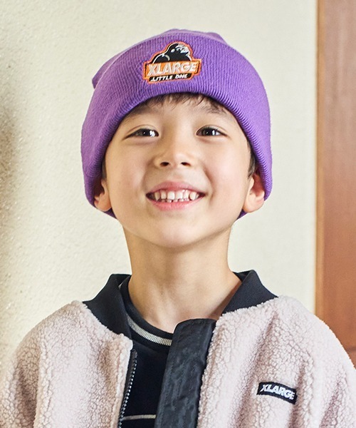 XLARGE KIDS(エクストララージキッズ)の「ニットキャップ(ニットキャップ/ビーニー・キッズ・マルチ/ブラック/グリーン/パープル・FREE)」の15枚目の写真