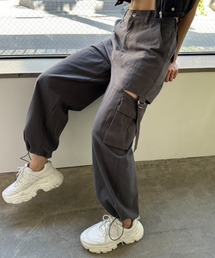 OLIVE des OLIVE | 【WEB限定カラー有】サイドスリットベルトカーゴパンツ　1032020110(カーゴパンツ)
