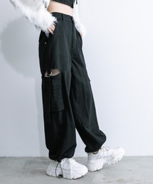 OLIVE des OLIVE | 【WEB限定カラー有】サイドスリットベルトカーゴパンツ　1032020110(カーゴパンツ)