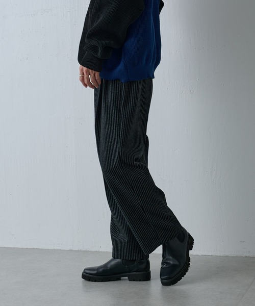 COLONY 2139（コロニートゥーワンスリーナイン）の「シャギーストライプパンツ（スラックス・メンズ・ブラック/グレー・LARGE/MEDIUM）」の10枚目の写真
