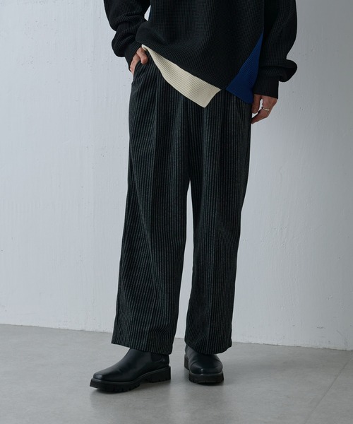 COLONY 2139（コロニートゥーワンスリーナイン）の「シャギーストライプパンツ（スラックス・メンズ・ブラック/グレー・LARGE/MEDIUM）」の9枚目の写真