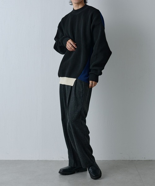 COLONY 2139（コロニートゥーワンスリーナイン）の「シャギーストライプパンツ（スラックス・メンズ・ブラック/グレー・LARGE/MEDIUM）」の22枚目の写真