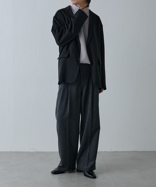 COLONY 2139（コロニートゥーワンスリーナイン）の「シャギーストライプパンツ（スラックス・メンズ・ブラック/グレー・LARGE/MEDIUM）」の20枚目の写真