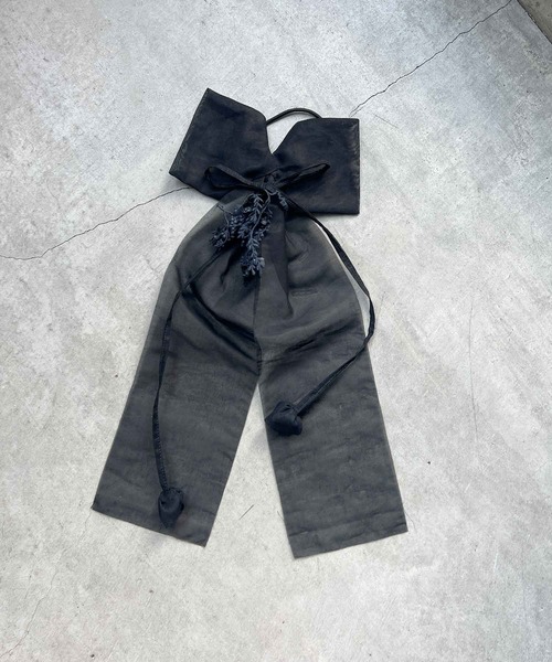 m.soeur(エムスール)の「シアーリボンとすずらんレースのヘアゴム(ヘアゴム・レディース・ブラック/ホワイト・FREE)」の12枚目の写真