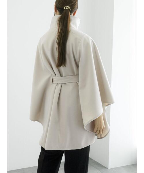 Te chichi（テチチ）の「スタンドポンチョコート（ポンチョ・レディース・ベージュ/キャメル・F）」の8枚目の写真