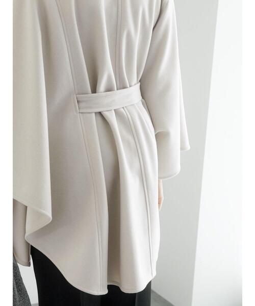 Te chichi（テチチ）の「スタンドポンチョコート（ポンチョ・レディース・ベージュ/キャメル・F）」の12枚目の写真