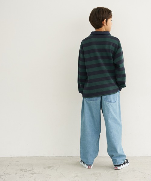 coca(coca)(コカ)の「キッズ ボーダーポロシャツ(ポロシャツ・キッズ・ブラック/ネイビー・140/110/130/120)」の7枚目の写真