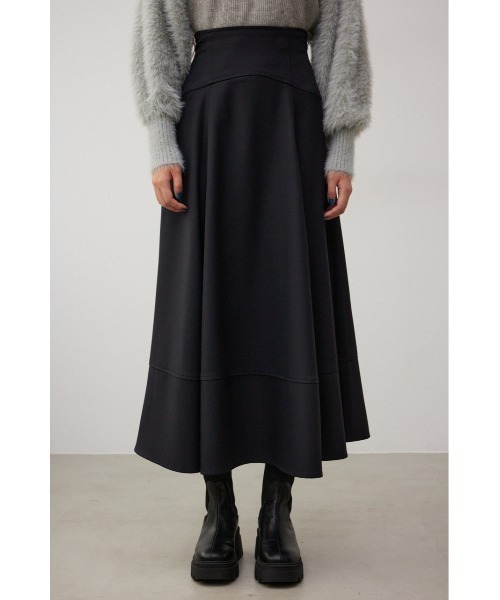 AZUL by moussy(アズールバイマウジー)の「ウエストギャザーフレアスカート(スカート・レディース・ベージュ/ブラック・SMALL/MEDIUM)」の7枚目の写真