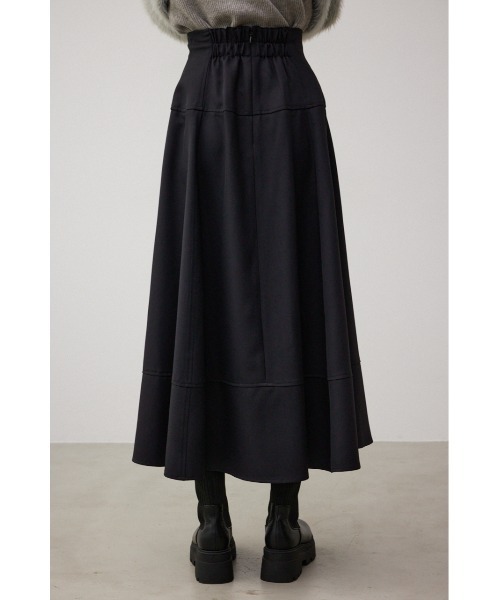 AZUL by moussy(アズールバイマウジー)の「ウエストギャザーフレアスカート(スカート・レディース・ベージュ/ブラック・SMALL/MEDIUM)」の9枚目の写真