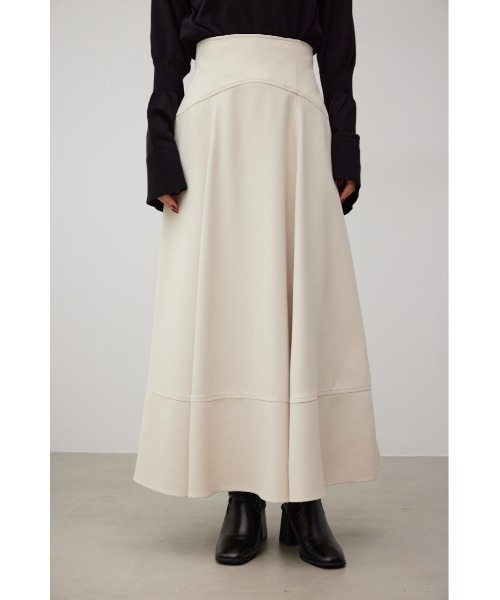 AZUL by moussy(アズールバイマウジー)の「ウエストギャザーフレアスカート(スカート・レディース・ベージュ/ブラック・SMALL/MEDIUM)」の16枚目の写真