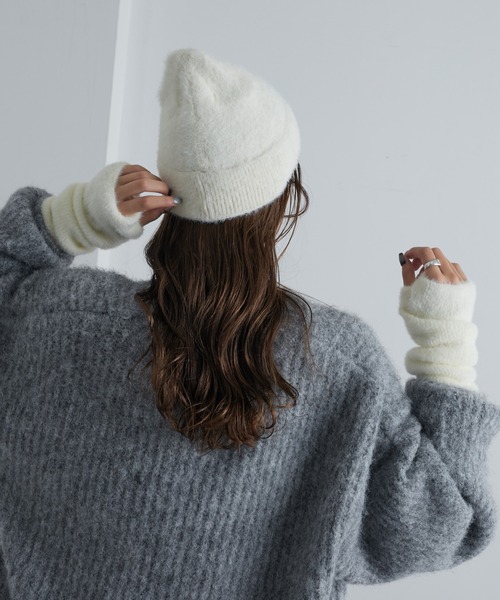 COLONY 2139（コロニートゥーワンスリーナイン）の「シャギーニット帽（ニットキャップ/ビーニー・レディース・グレー/ブルー/ブラック/アイボリー・FREE）」の17枚目の写真