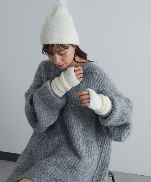 COLONY 2139（コロニートゥーワンスリーナイン）の「シャギーニット帽（ニットキャップ/ビーニー・レディース・グレー/ブルー/ブラック/アイボリー・FREE）」の18枚目の写真