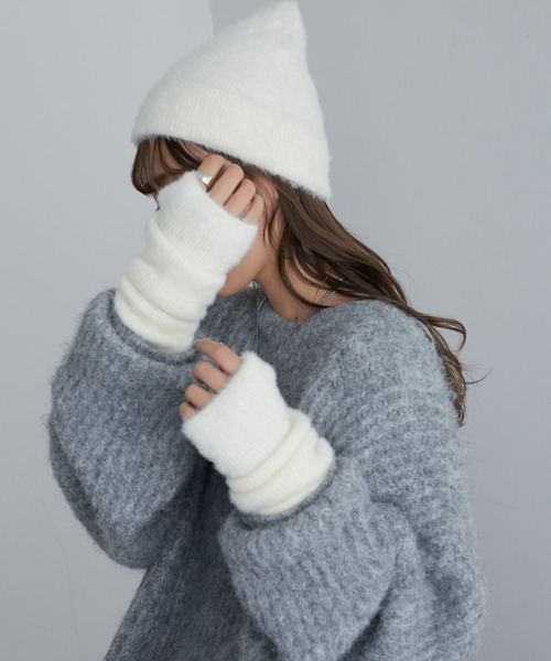 COLONY 2139（コロニートゥーワンスリーナイン）の「シャギーニット帽（ニットキャップ/ビーニー・レディース・グレー/ブルー/ブラック/アイボリー・FREE）」の21枚目の写真