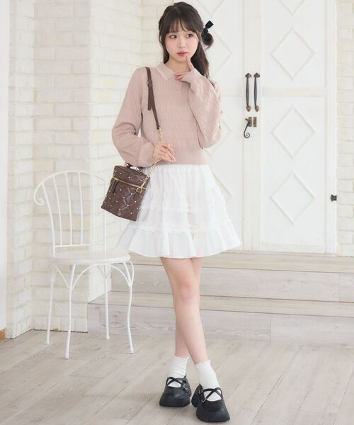 ems excite（エムズエキサイト）の「【新色追加】ビジューキルトバニティバッグ（ショルダーバッグ・レディース・ブラック/オフホワイト/ピンク/ダークブラウン・ONE SIZE）」の15枚目の写真