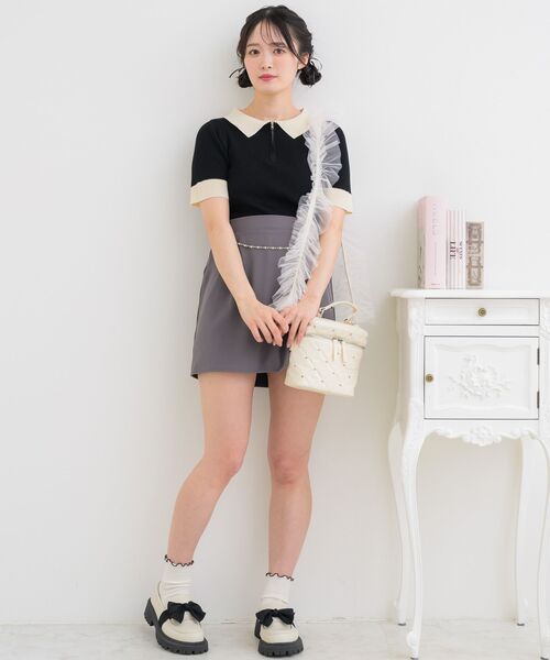 ems excite（エムズエキサイト）の「【新色追加】ビジューキルトバニティバッグ（ショルダーバッグ・レディース・ブラック/オフホワイト/ピンク/ダークブラウン・ONE SIZE）」の19枚目の写真