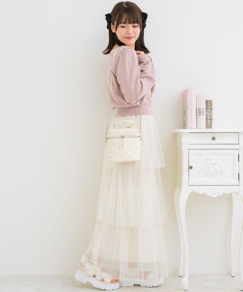 ems excite（エムズエキサイト）の「【新色追加】ビジューキルトバニティバッグ（ショルダーバッグ・レディース・ブラック/オフホワイト/ピンク/ダークブラウン・ONE SIZE）」の21枚目の写真