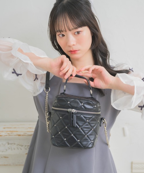 ベロアビジューバニティバッグ バニティ バニティバッグ ビジュー[品番：ALTB0002621]｜ALTROSE
