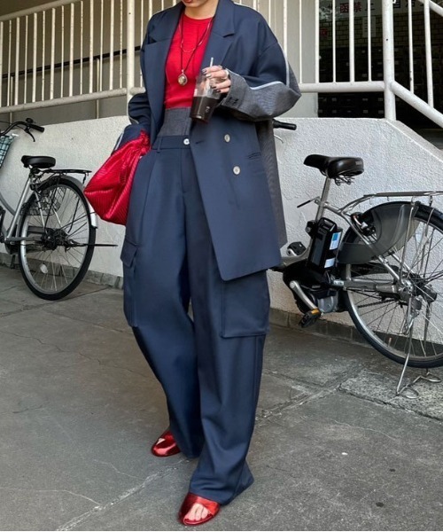 Ameri（アメリ）の「DENIM LIKE CORSET WORK PANTS（その他パンツ