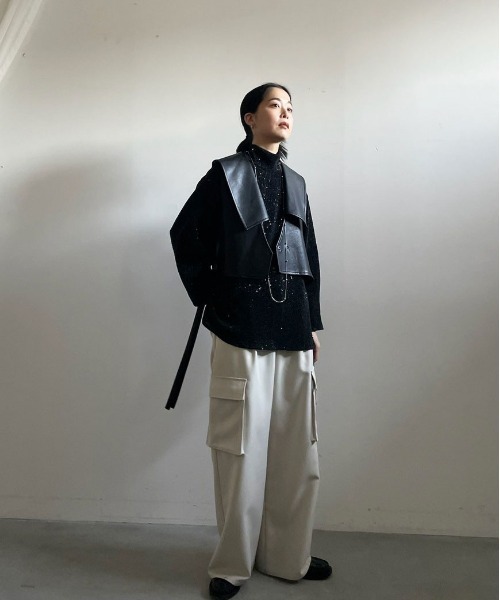 パンツ AMERI DENIM LIKE CORSET WORK PANTS Ameri（アメリ）の「DENIM LIKE CORSET WORK PANTS（その他