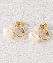 ◆【MADE IN JAPAN】淡水パール1粒イヤリング