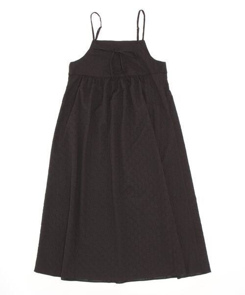 HONEYSUCKLE ROSE（ハニーサックルローズ）の「【HONEYSUCKLE ROSE】膨れジャガードキャミワンピース（ワンピース・レディース・ブラック/オフホワイト・フリー）」の3枚目の写真