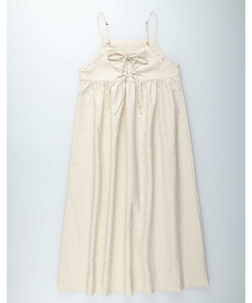 HONEYSUCKLE ROSE（ハニーサックルローズ）の「【HONEYSUCKLE ROSE】膨れジャガードキャミワンピース（ワンピース・レディース・ブラック/オフホワイト・フリー）」の17枚目の写真