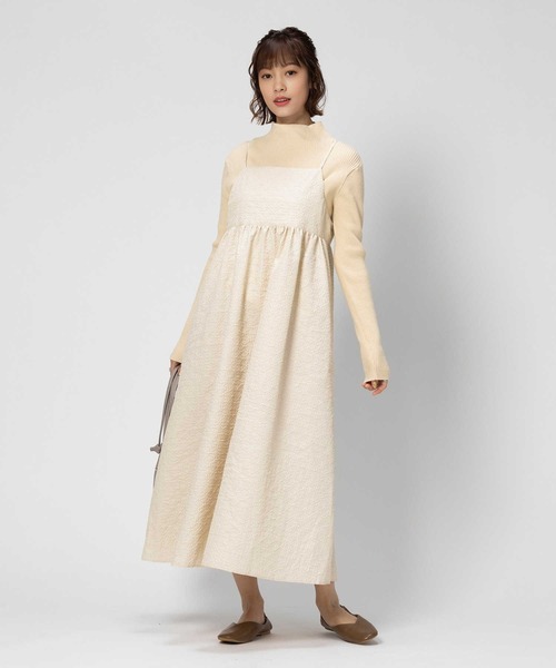 honeymihoney ジャガード　ワンピース HONEY MI HONEY jacquard tunic one-piece （white