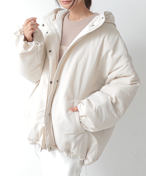 and it_（アンドイット）の「モンスターパーカー（ブルゾン・レディース・アイボリー/ライトカーキ/ブラック・M）」の7枚目の写真