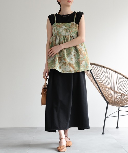 COMME des GARCONS * 美品 キャミソール ビスチェ ブラック sakishimatokyo キャミソール ふくれジャガードペプラム
