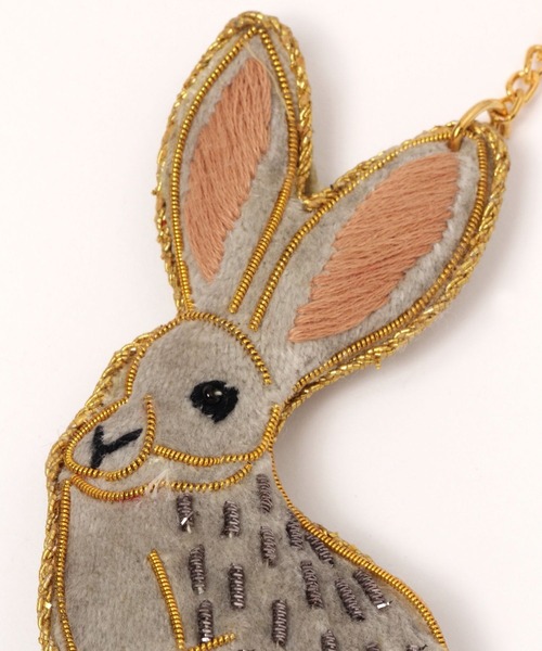 daily CLIP】刺繍アニマルキーホルダー（キーホルダー）｜studio