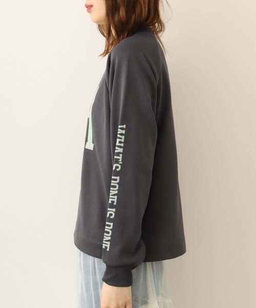spiritoso(スピリトーゾ)の「spiritoso Seeyouプリントラグランスウェット(スウェット・レディース・スミクロ/グレイッシュベージュ/グリーン系その他/ホワイト系その他・FREE)」の22枚目の写真