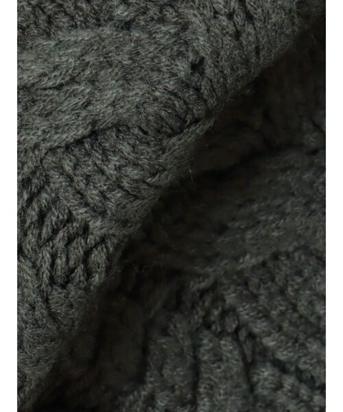 Ungrid(アングリッド)の「ショートケーブルニット(ニット/セーター・レディース・チャコールグレー/アイボリー/ブラウン・FREE)」の12枚目の写真