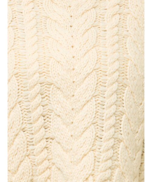 Ungrid(アングリッド)の「ショートケーブルニット(ニット/セーター・レディース・チャコールグレー/アイボリー/ブラウン・FREE)」の14枚目の写真