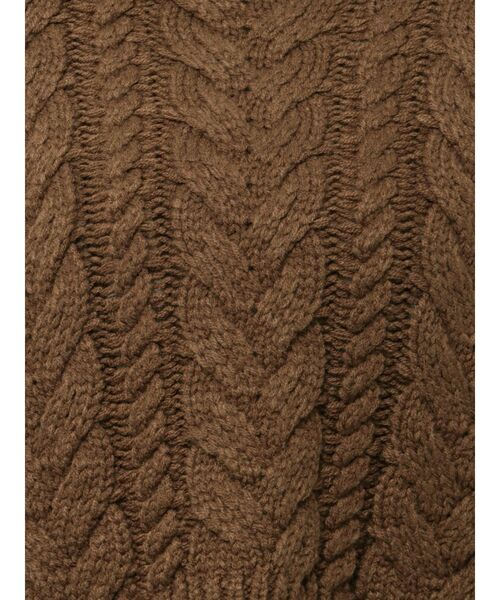 Ungrid(アングリッド)の「ショートケーブルニット(ニット/セーター・レディース・チャコールグレー/アイボリー/ブラウン・FREE)」の15枚目の写真